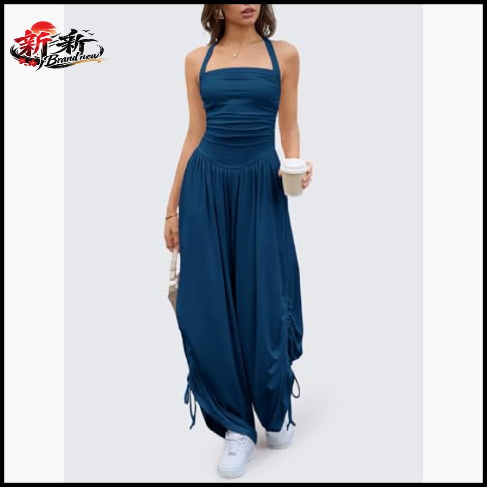 Polyester Viscose Elastane Halter Strap Side-Cinc… - image 5